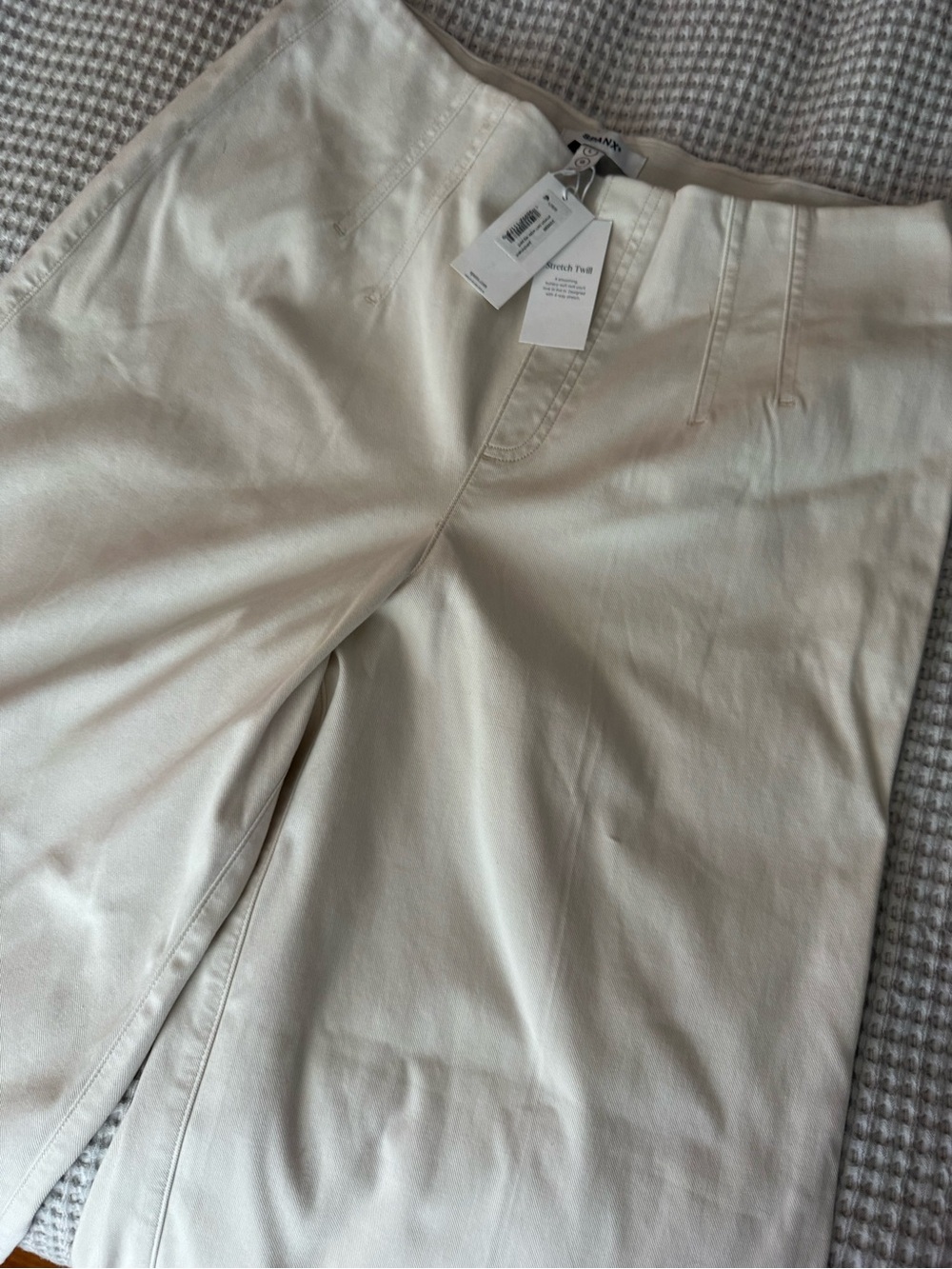 Spanx Stretch Twill Wide Leg Parchment color pants